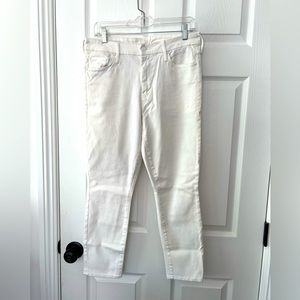 MOTHER denim white skinny ankle jean the looker
